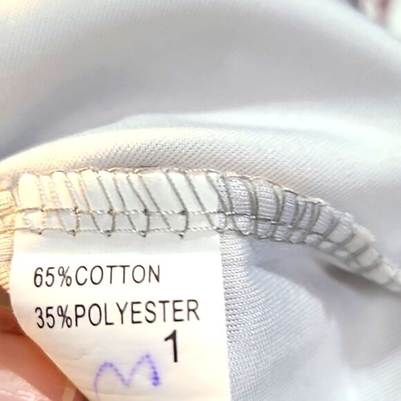 Oxiuly Fashion Gray Dress, White w/Pink Flowers, Zipper Neck to Side, Size Small - Picture 11 of 11